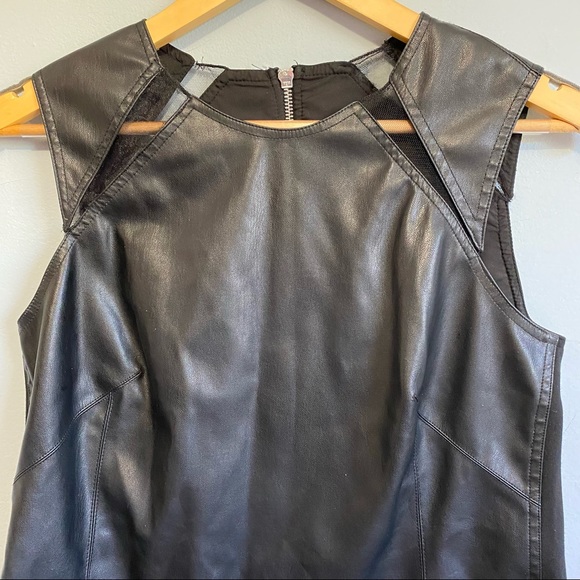KF/KaufmanFranco Collective Faux Leather Cutout Sleeveless Top - Picture 6 of 15